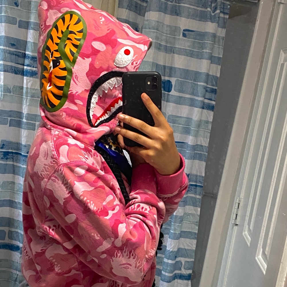 Pink camo Bape hoodie